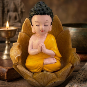 AR 3986 Little Buddha in Lotus Flower Figurine