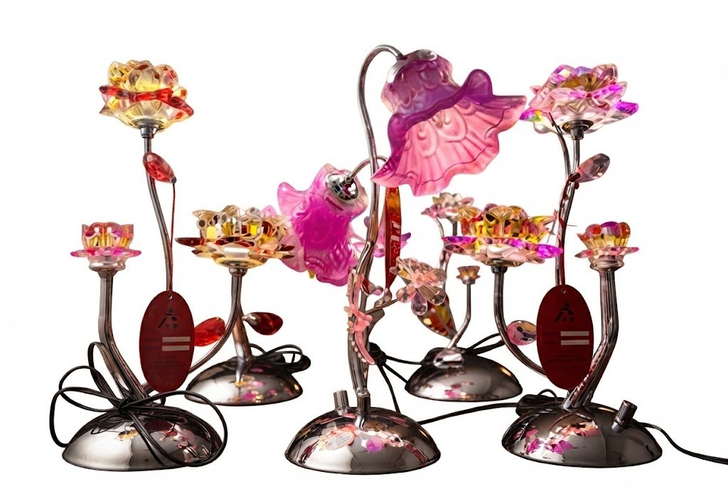 AR 4270 Decorative Floral Crystal LED Table Lamp (Assorted Styles)