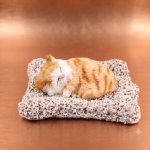 AR1427 Cute Sleeping Orange Cat Soft Toy – Adorable Decorative Plush Cat
