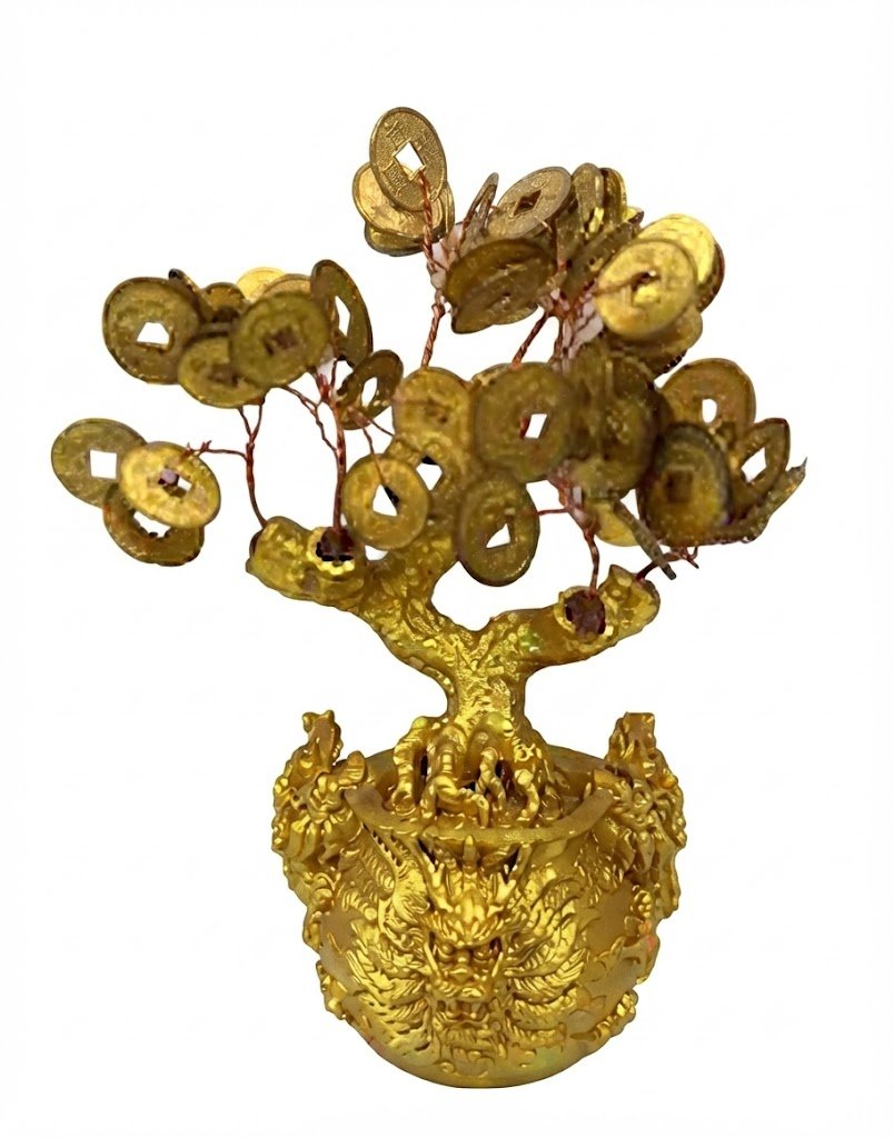 YS 2925 Golden Prosperity Tree Decorative Showpiece