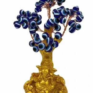 YS 2931 Gold Ganesha and Evil Eye Beaded Protection Tree