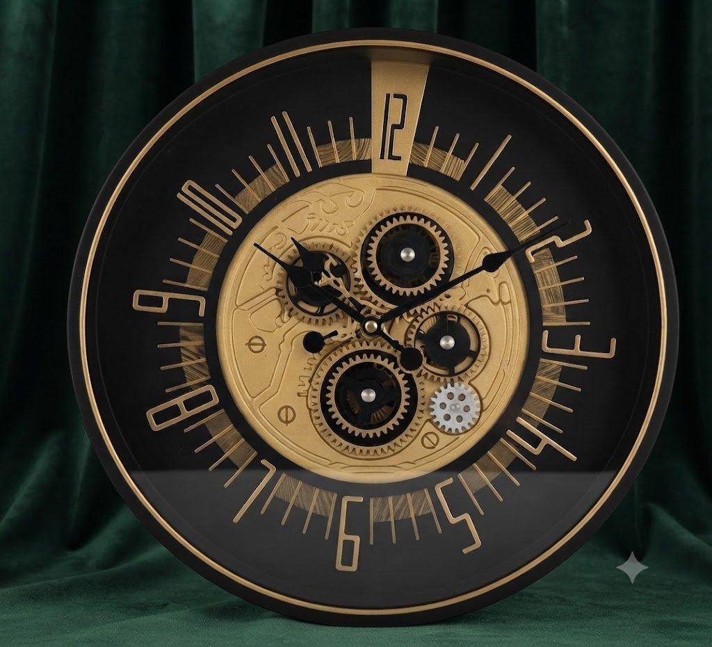 YS 2932 Vintage Steampunk Skeleton Wall Clock