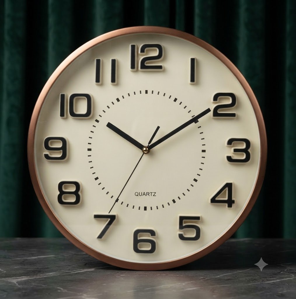 YS 2935 Classic Wooden Frame Quartz Wall Clock