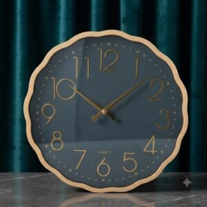 YS2934 Elegant Black & Gold Modern Decorative Wall Clock