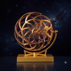 AR 3636 (Golden & Pink Sphere Table )