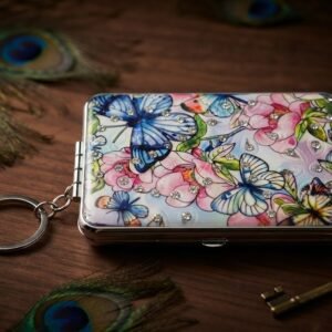 AR 3983 (Floral Butterfly Decorative Mini Keepsake Box with Keychain)