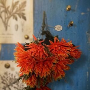12 ( Point Artificial Orange Chrysanthemum Flower )