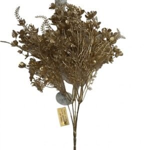 4927 ( Golden Artificial Dried Flower and Delicate Foliage Bunch )