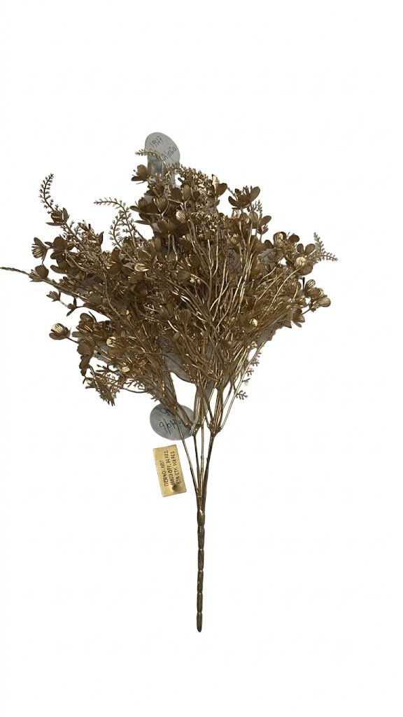 4927 ( Golden Artificial Dried Flower and Delicate Foliage Bunch )