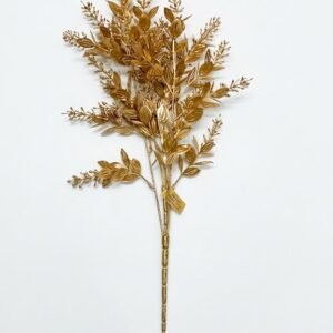 4951 ( Golden Metallic Artificial Leaf and Berry Spray )