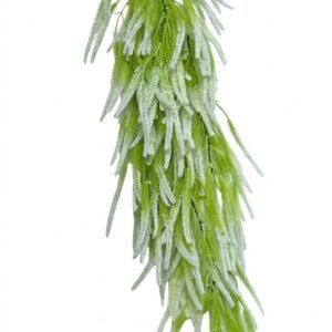 5703 ( Artificial White and Green Hanging Decorative Flower Vine with Hook )