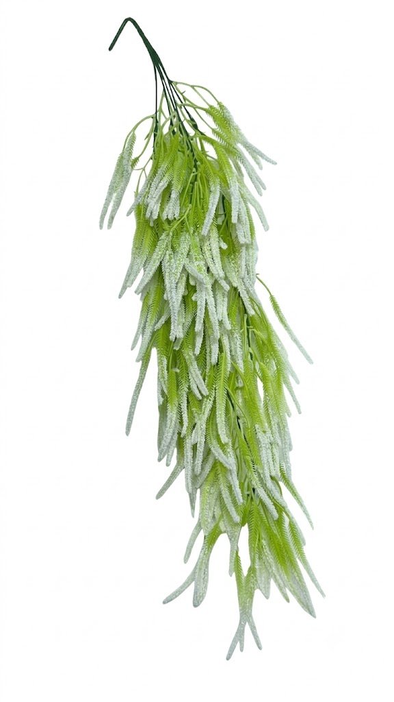5703 ( Artificial White and Green Hanging Decorative Flower Vine with Hook )