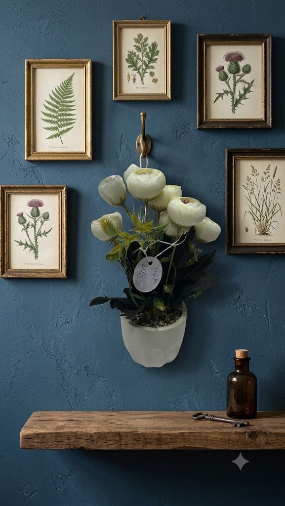 00289 ( Premium White Artificial Rose Flower Arrangement in Elegant Ceramic Pot )