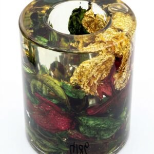 AR4186 ( Premium Golden Foil Floral Potpourri Candle Holder ) PcsCtn/- 72