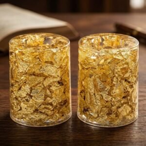 AR4189 ( Premium Golden Foil Cylindrical Decorative Holders ) PcsCtn/- 72