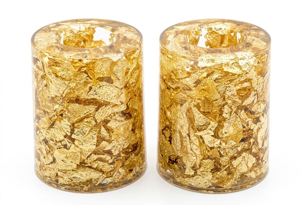 AR4189 ( Premium Golden Foil Cylindrical Decorative Holders ) PcsCtn/- 72 - Image 2