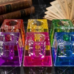 AR4191 ( Multicolor Transparent Plastic Tealight Candle Holders ) PcsCtn/-72