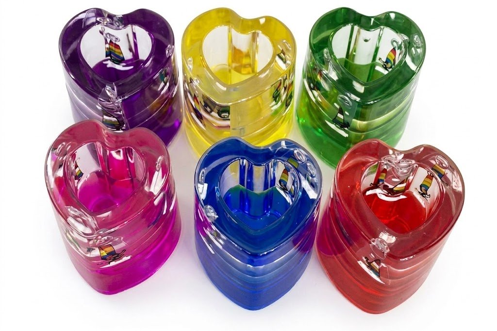 AR4193 ( Multicolor Transparent Heart-Shaped Plastic Tealight Holders ) PcsCtn/-72 - Image 2