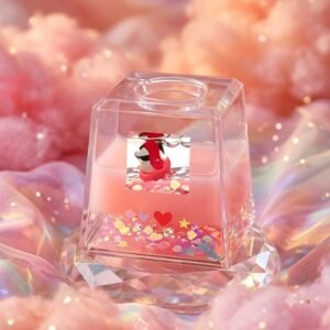 AR4194 ( Premium Transparent Pink Decorative Tealight Holder with Heart & Star Embellishments ) PcsCtn/- 72
