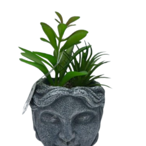 YS2334 ( Artificial Green Plant in Buddha Face Decorative Pot )