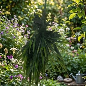 12 ( Artificial Green Had Grass Decorative Plant Bunch )