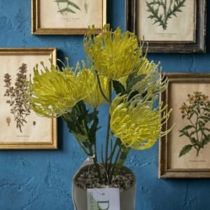00279 ( Premium Yellow Spider Chrysanthemum Artificial Floral Arrangement in Ceramic Pot )
